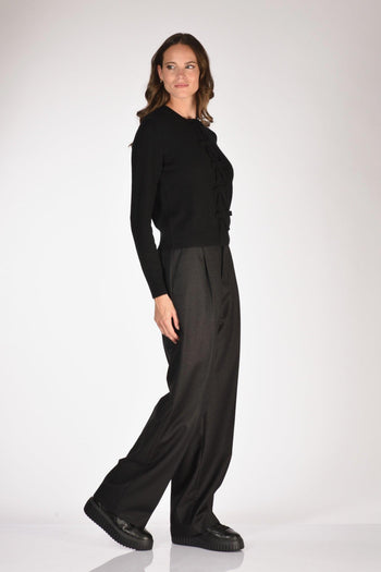 Maglia Cardigan Nero Donna - 4