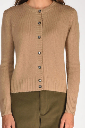 Maglia Cardigan Beige Scuro Donna - 3