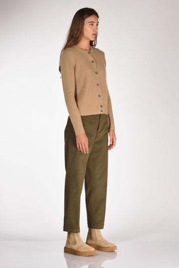 Maglia Cardigan Beige Scuro Donna - 4