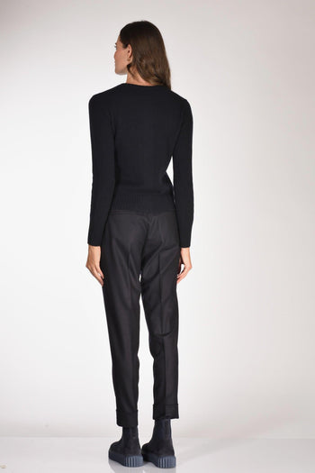 Maglia Cardigan Blu Donna - 5