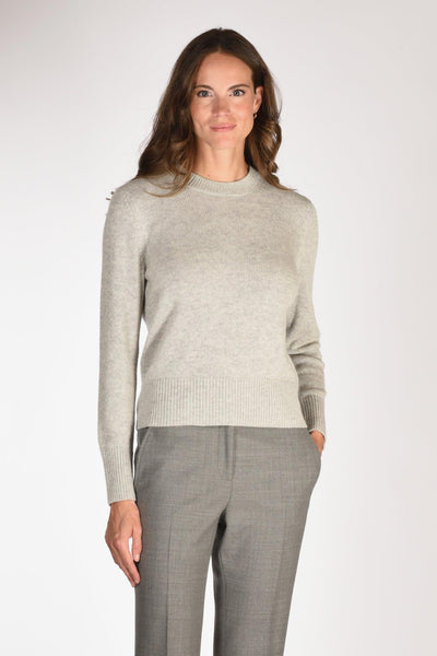 Maglia Girocollo Grigio Chiaro Donna