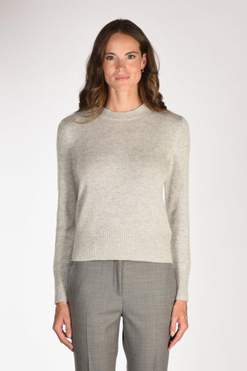 Maglia Girocollo Grigio Chiaro Donna - 2