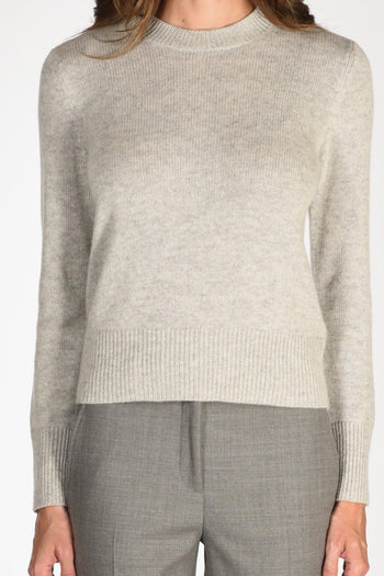 Maglia Girocollo Grigio Chiaro Donna - 3