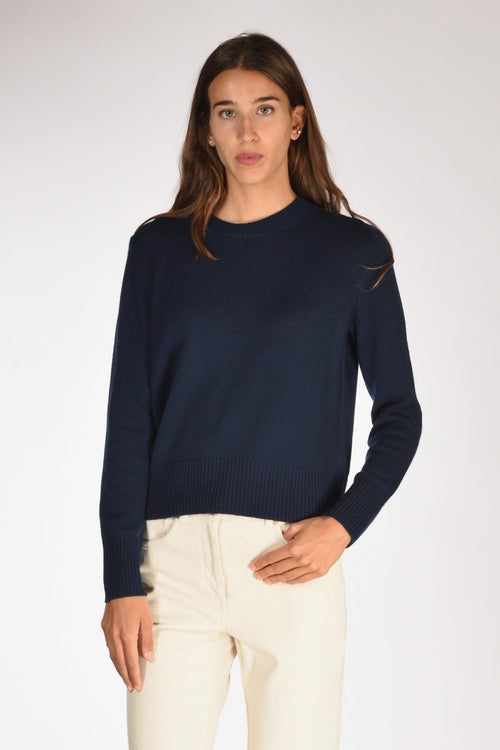 Maglia Girocollo Blu Donna