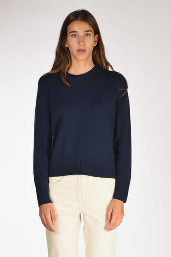 Maglia Girocollo Blu Donna - 2