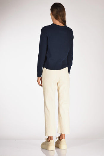 Maglia Girocollo Blu Donna - 5