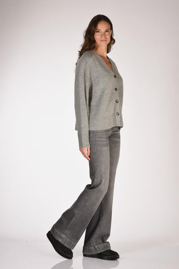 Maglia Cardigan Grigio Donna - 4