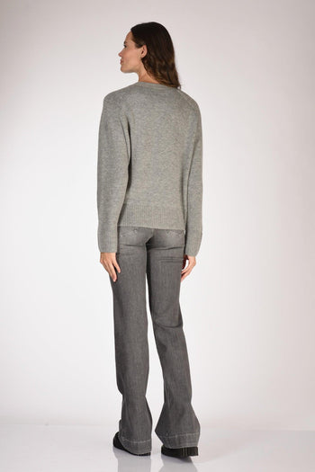 Maglia Cardigan Grigio Donna - 5