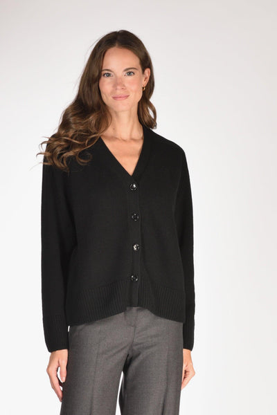 Maglia Cardigan Nero Donna