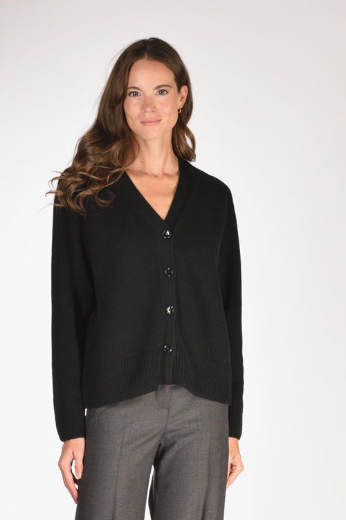 Maglia Cardigan Nero Donna