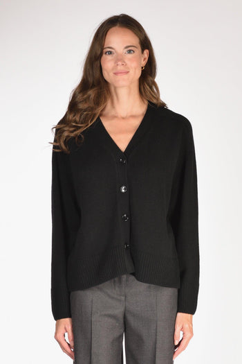 Maglia Cardigan Nero Donna - 2