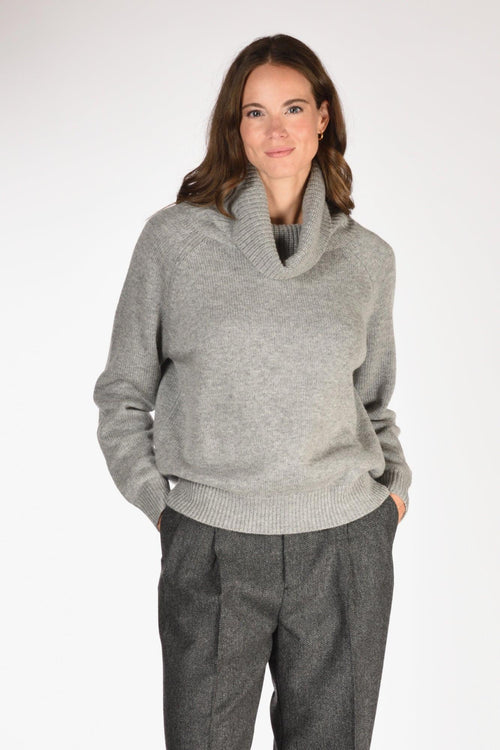 Maglia Collo Alto Grigio Donna