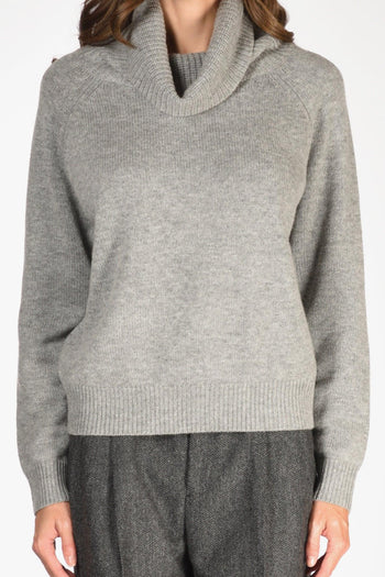Maglia Collo Alto Grigio Donna - 3