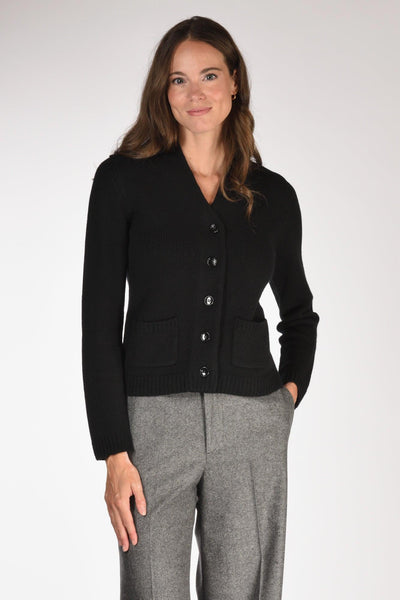 Maglia Cardigan Nero Donna