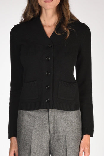 Maglia Cardigan Nero Donna - 3
