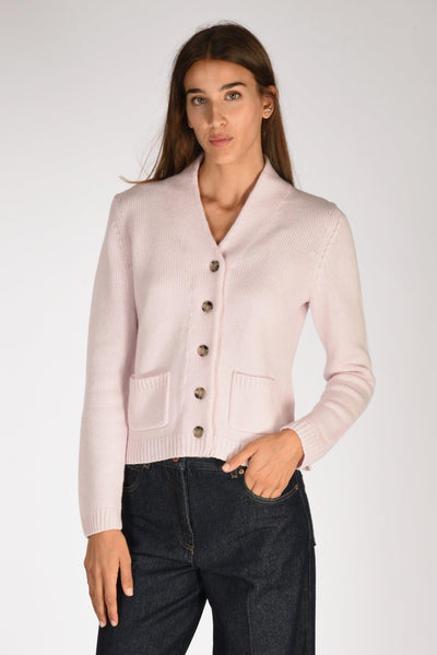 Maglia Cardigan Rosa Donna