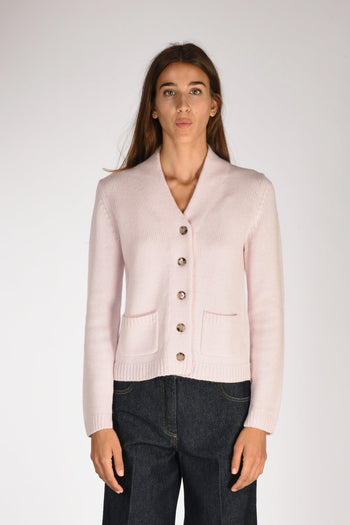 Maglia Cardigan Rosa Donna - 2