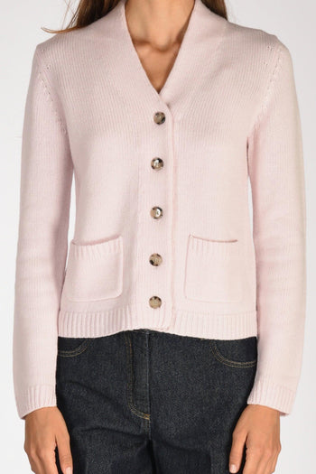 Maglia Cardigan Rosa Donna - 3