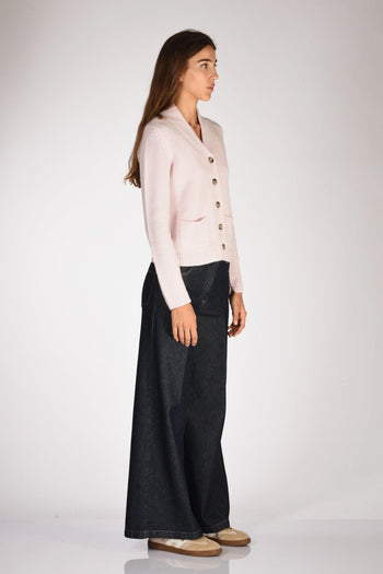 Maglia Cardigan Rosa Donna - 4