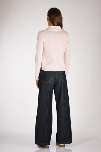 Maglia Cardigan Rosa Donna - 5