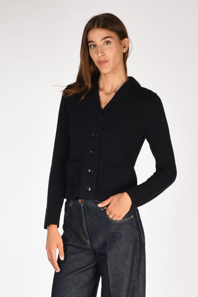 Maglia Cardigan Blu Donna