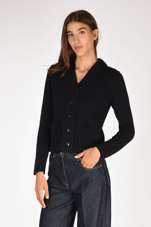 Maglia Cardigan Blu Donna