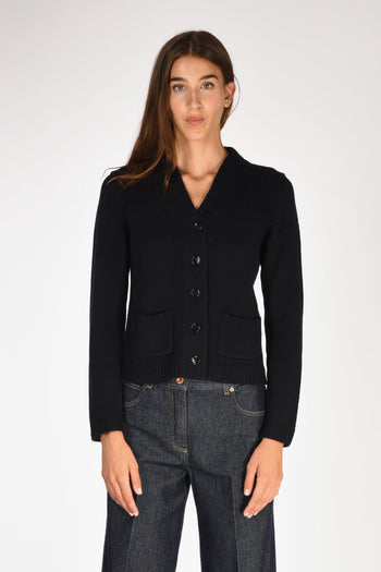 Maglia Cardigan Blu Donna - 2