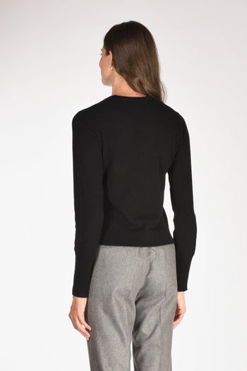 Maglia Cardigan Nero Donna - 5