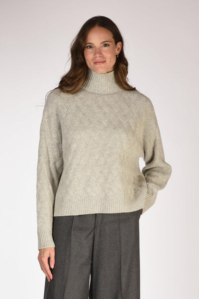 Maglia Lupetto Grigio Chiaro Donna