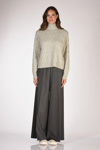 Maglia Lupetto Grigio Chiaro Donna - 2