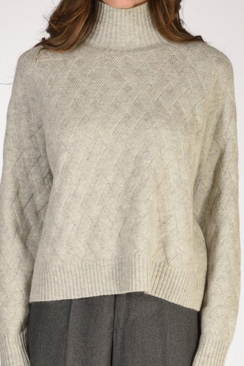 Maglia Lupetto Grigio Chiaro Donna - 3