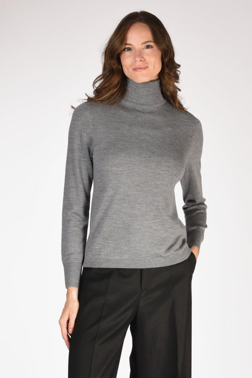 Maglia Collo Alto Grigio Donna