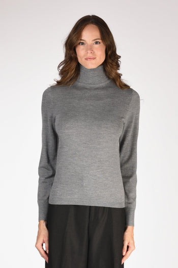 Maglia Collo Alto Grigio Donna - 2