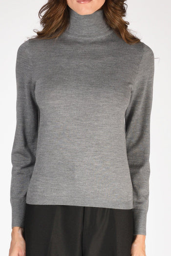 Maglia Collo Alto Grigio Donna - 3