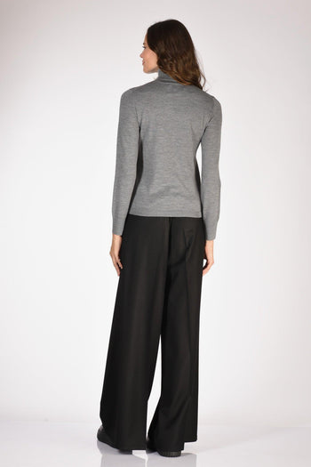 Maglia Collo Alto Grigio Donna - 5