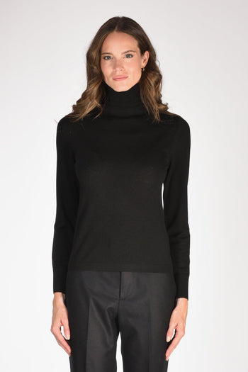 Maglia Collo Alto Nero Donna - 2