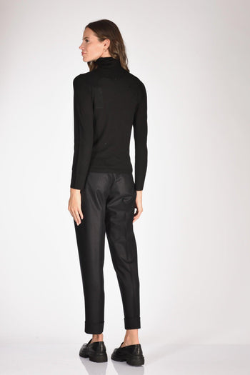 Maglia Collo Alto Nero Donna - 5