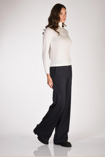 Maglia Collo Alto Bianco Naturale Donna - 4