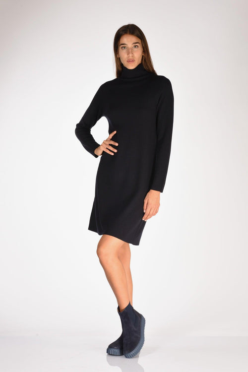 Abito In Maglia Blu Donna