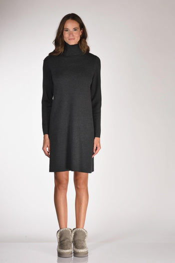 Abito In Maglia Grigio Scuro Donna - 2