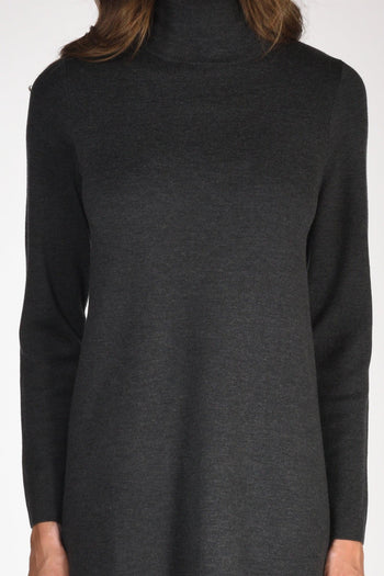 Abito In Maglia Grigio Scuro Donna - 3