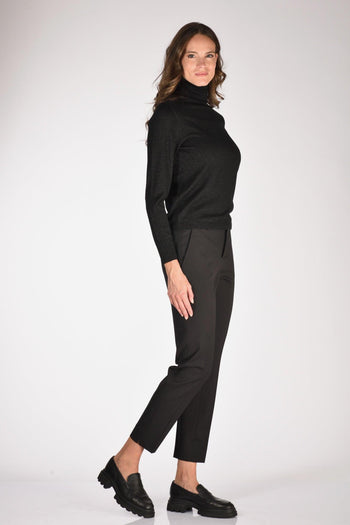 Maglia Collo Alto Nero Donna - 4