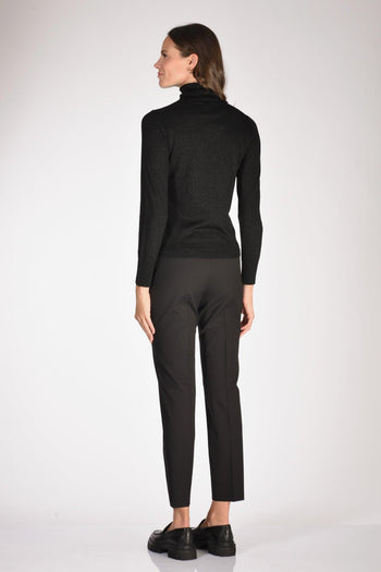 Maglia Collo Alto Nero Donna - 5