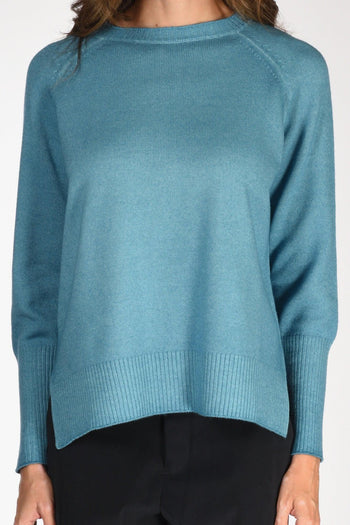 Maglia Girocollo Azzurro Donna - 3