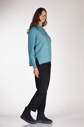 Maglia Girocollo Azzurro Donna - 4