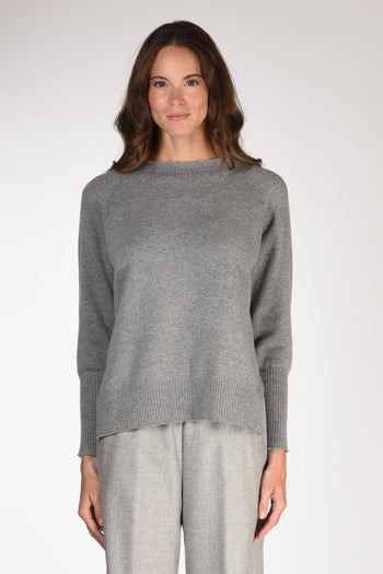 Maglia Girocollo Grigio Donna - 2