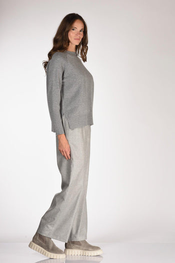 Maglia Girocollo Grigio Donna - 4