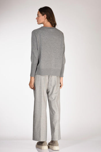 Maglia Girocollo Grigio Donna - 5