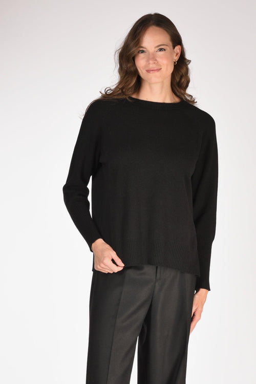 Maglia Girocollo Nero Donna