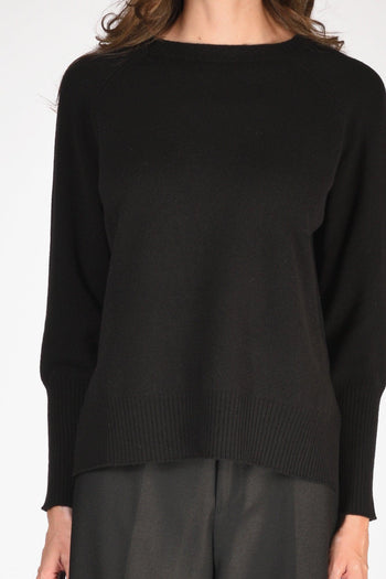 Maglia Girocollo Nero Donna - 3